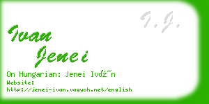 ivan jenei business card